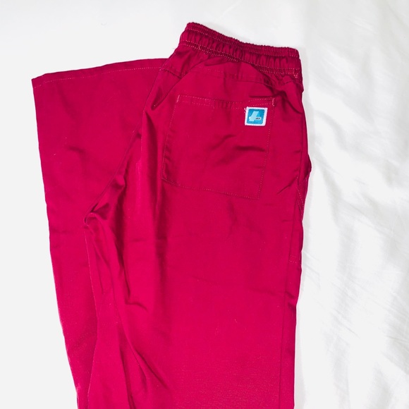 Medical scrub pants- Burgundy - Picture 1 of 2